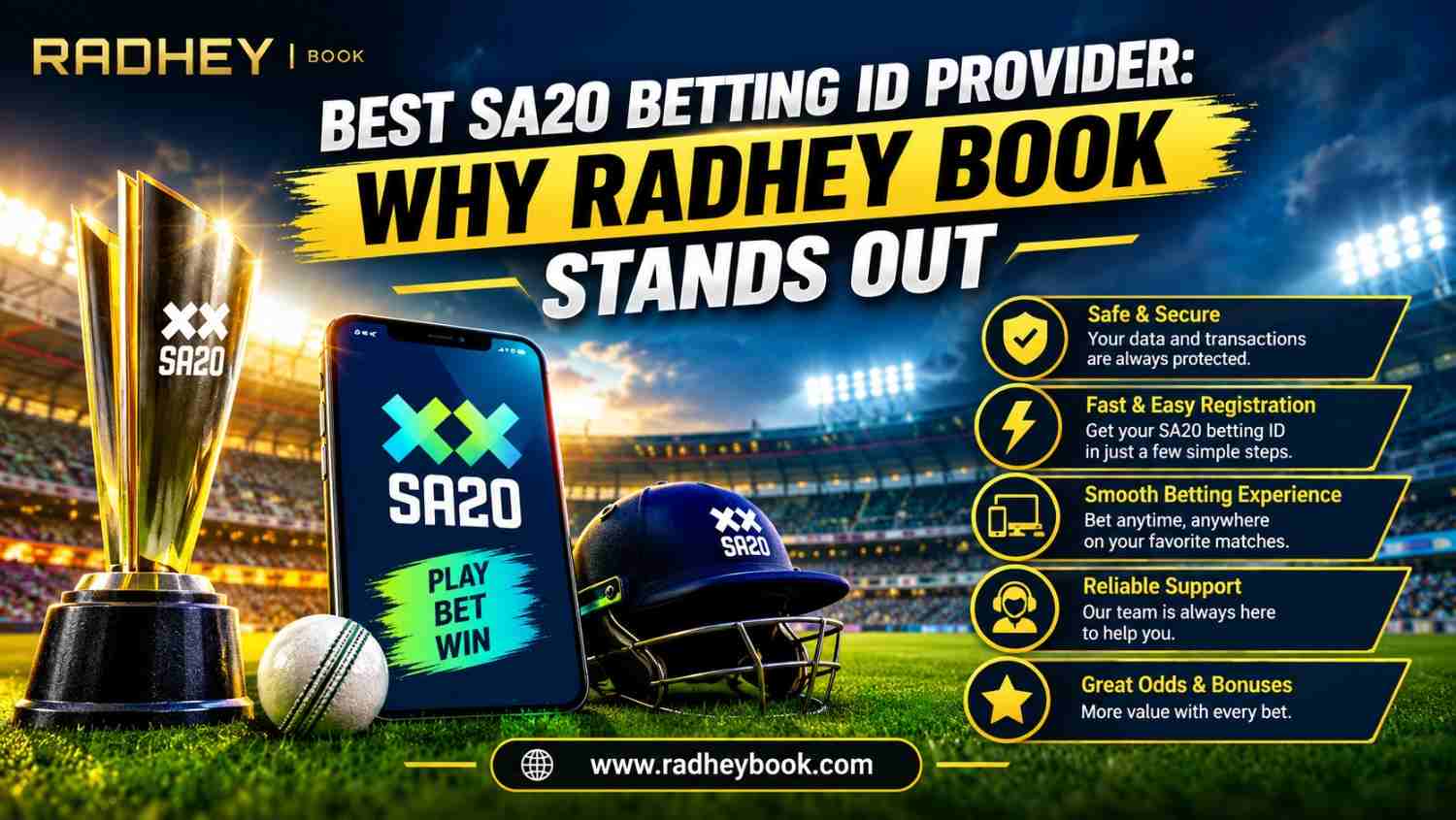 Best SA20 Betting ID Provider: Why Radhey Book Stands Out